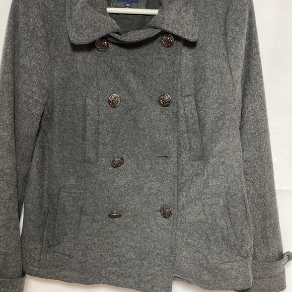 GAP Womens gray coat 77% wool size XS - Picture 4 of 8